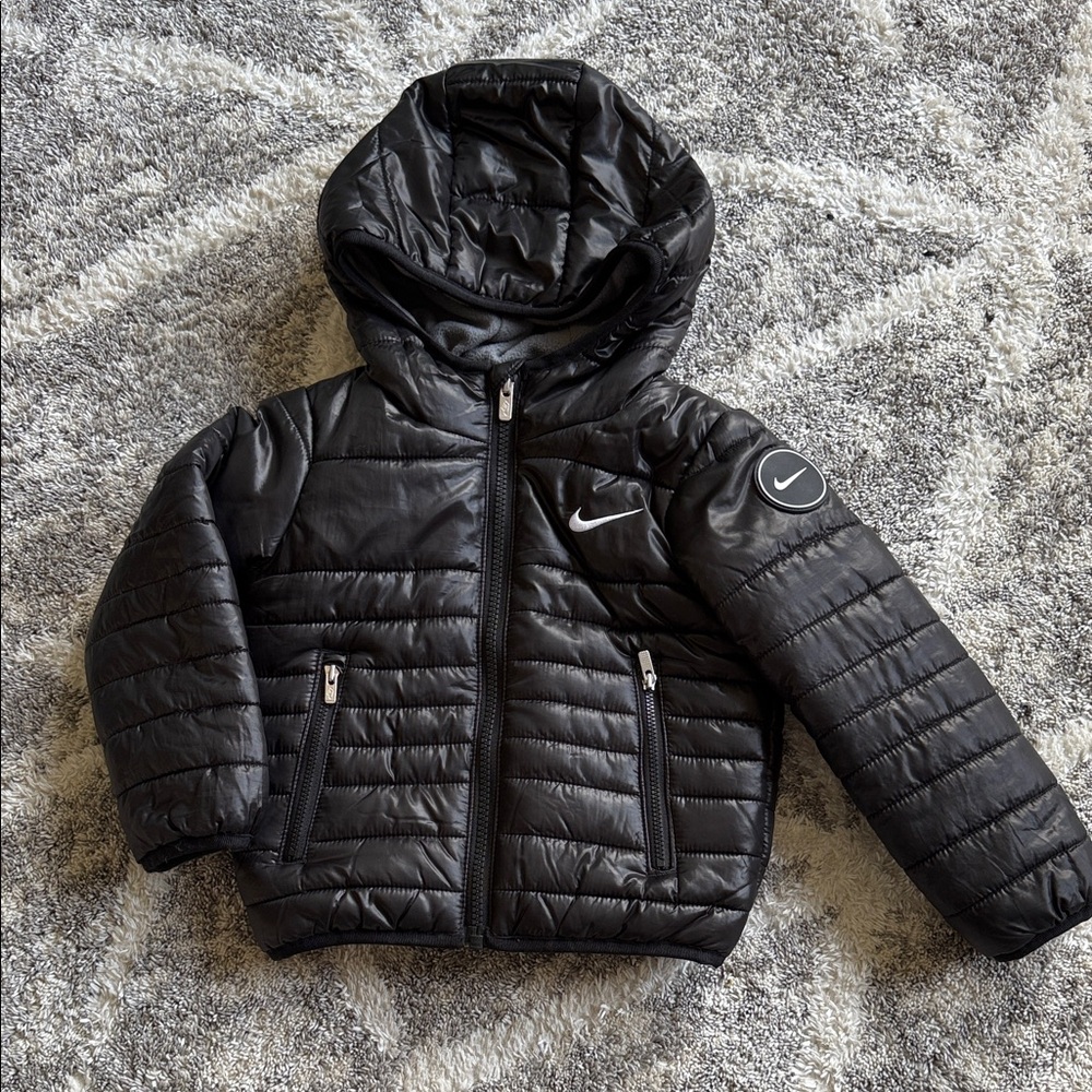 Nike Kids Charcoal Puffer Jacket